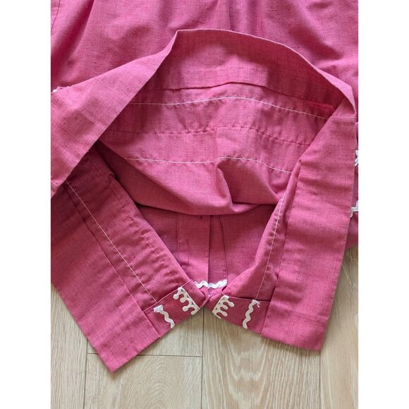 Vintage Sears MCM Button Front Pink Sleeveless Dress At Home Wear Sz 10 USA Made - Picture 11 of 13